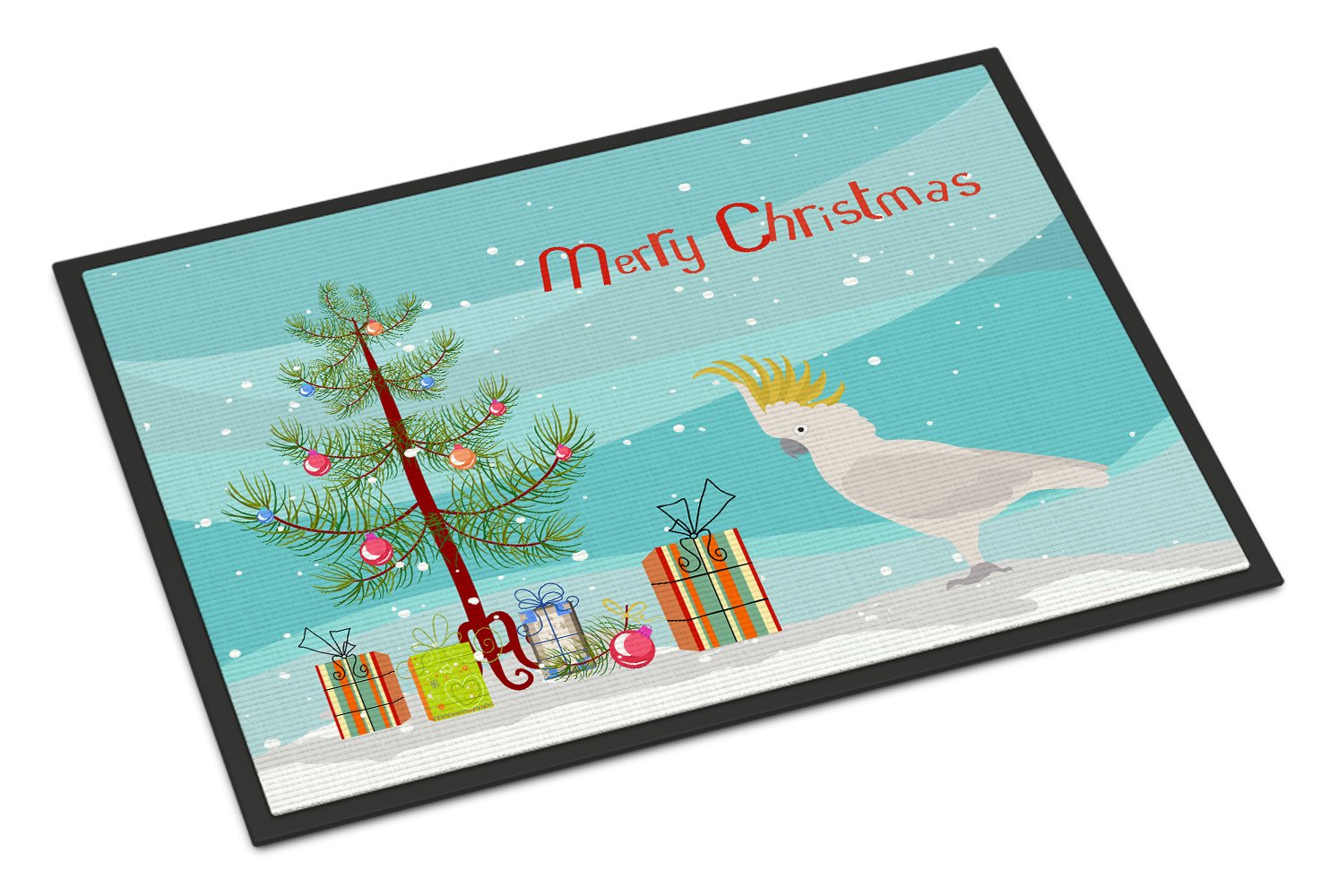 Cockatoo Merry Christmas Indoor or Outdoor Mat 24x36 CK4499JMAT by Caroline's Treasures