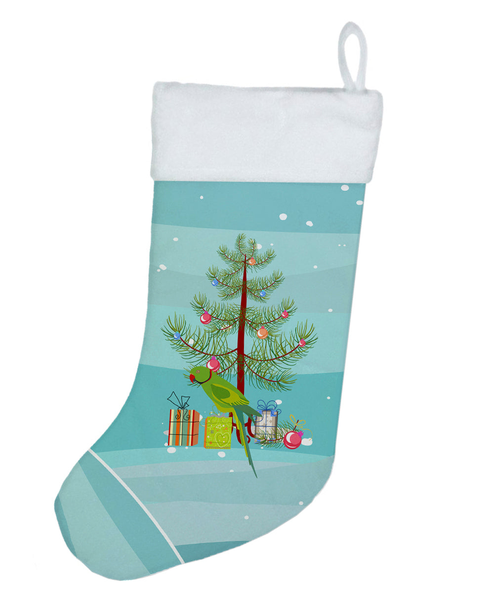 Ring-Necked Parakeet Merry Christmas Christmas Stocking  the-store.com.