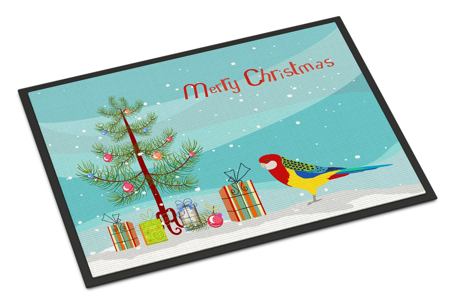 Rosella Merry Christmas Indoor or Outdoor Mat 24x36 CK4503JMAT by Caroline's Treasures