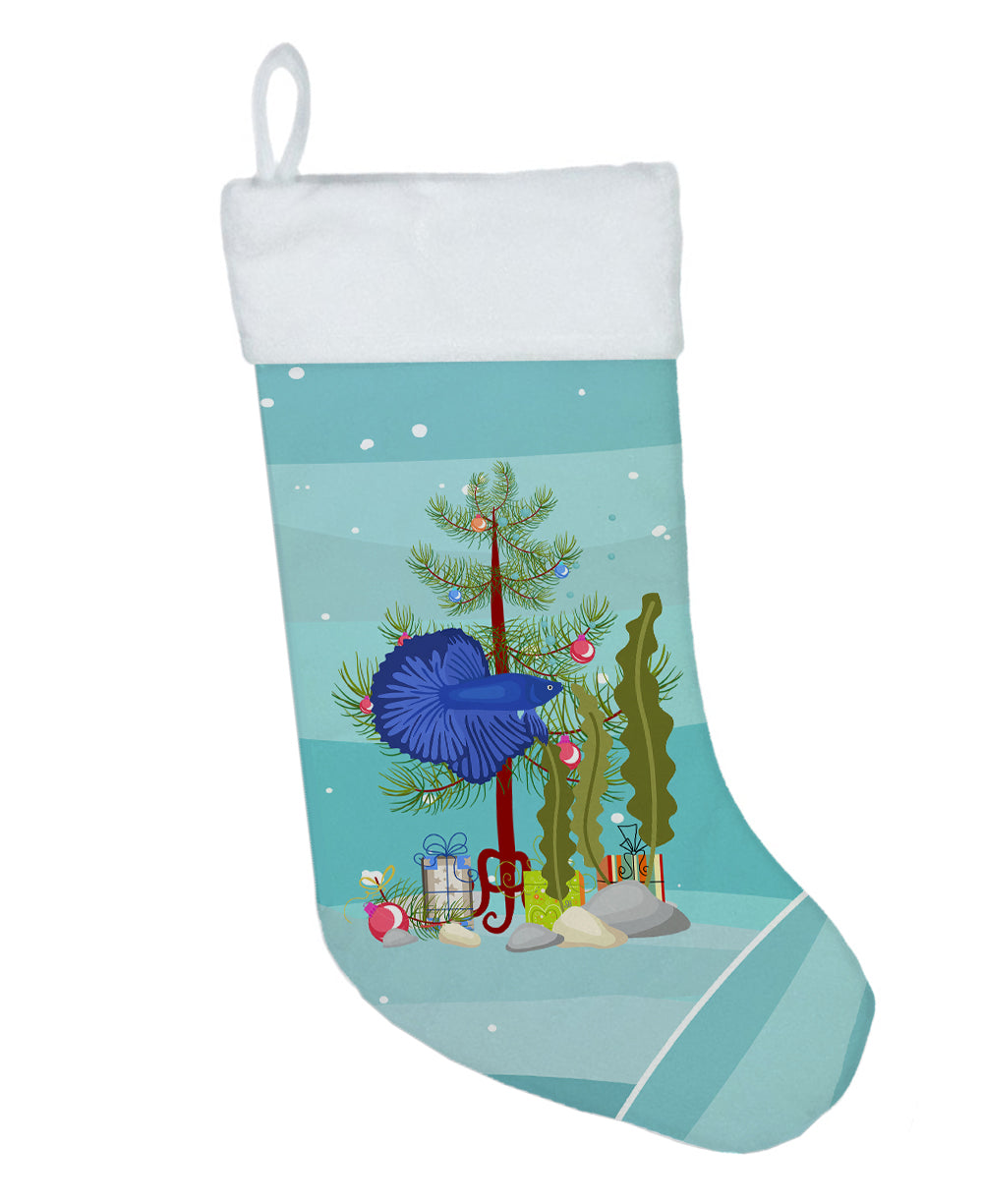 Delta Tail Betta Fish Merry Christmas Christmas Stocking  the-store.com.