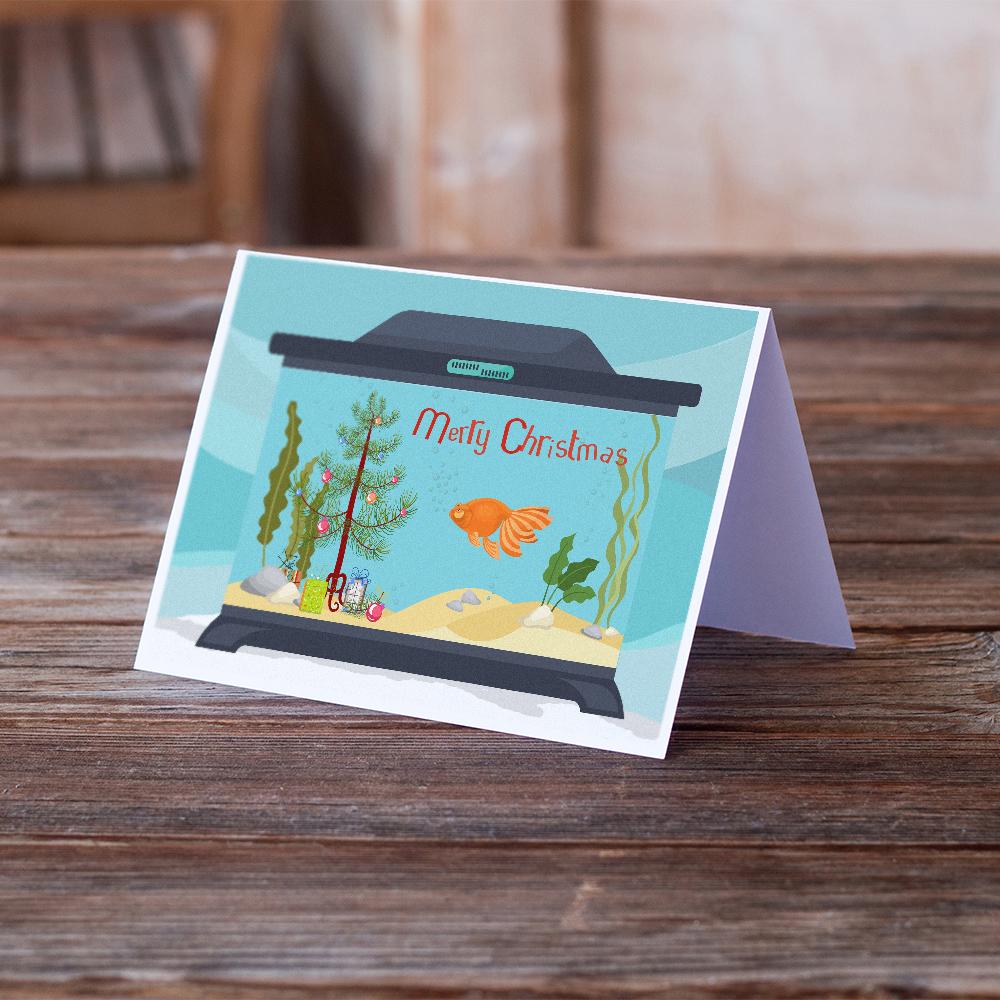 Celestial Eye Goldfish Merry Christmas Greeting Cards and Envelopes Pack of 8 - the-store.com