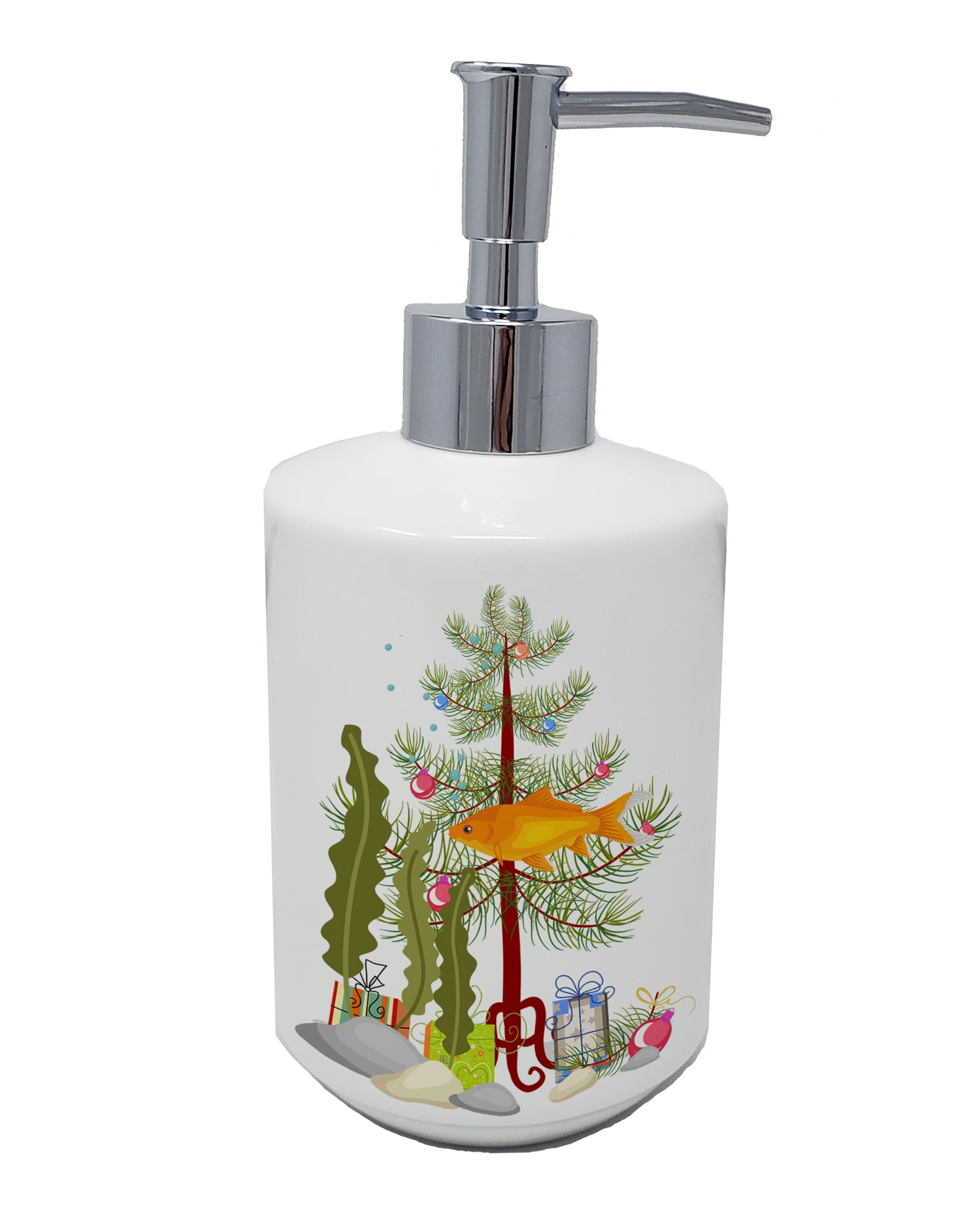 Buy this Goldfish Common Merry Christmas Ceramic Soap Dispenser