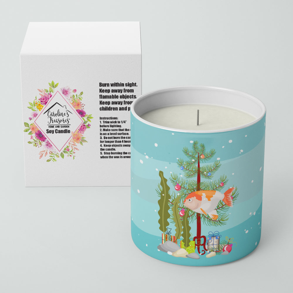 Lionhead Goldfish Merry Christmas 10 oz Decorative Soy Candle - the-store.com