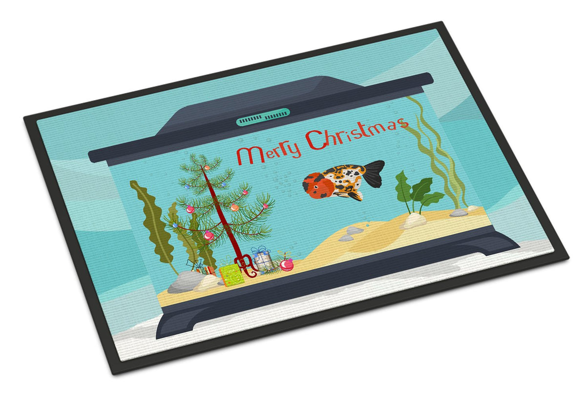 Ranchu Goldfish Merry Christmas Indoor or Outdoor Mat 24x36 CK4515JMAT by Caroline&#39;s Treasures