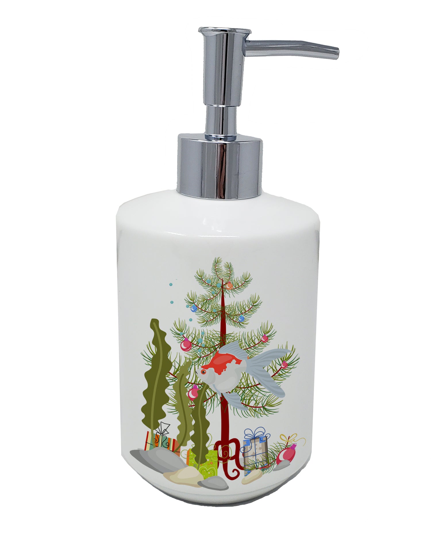 Buy this Tamasaba Goldfish Merry Christmas Ceramic Soap Dispenser