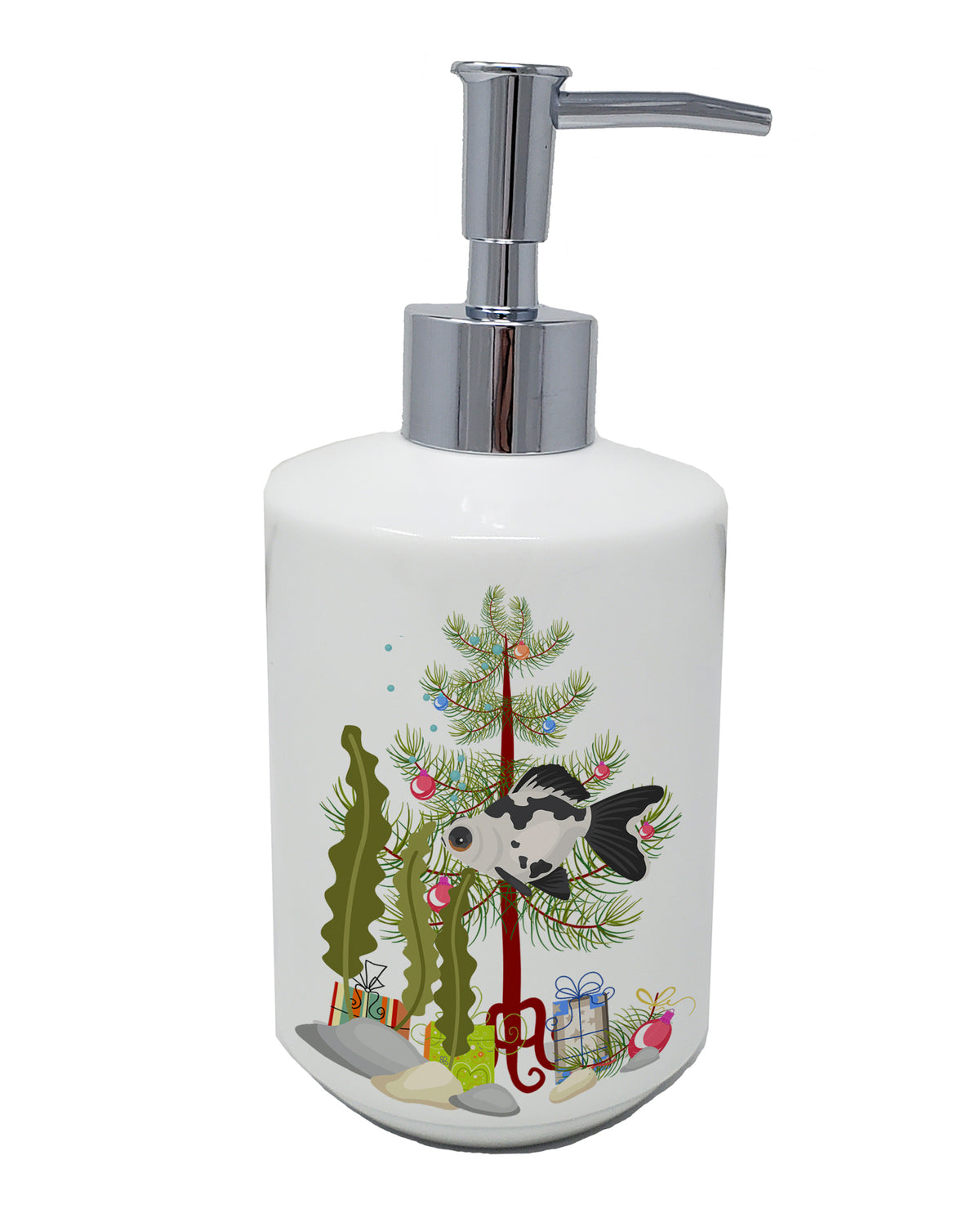 Buy this Telescope Eye Goldfish Merry Christmas Ceramic Soap Dispenser