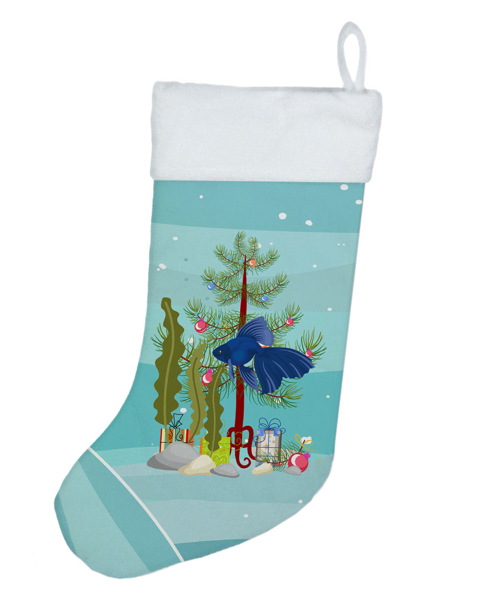 Veiltail Goldfish Merry Christmas Christmas Stocking  the-store.com.