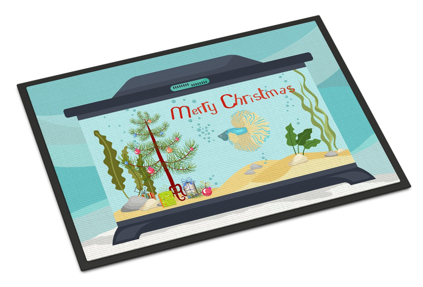 Elephant Ear Betta Merry Christmas Indoor or Outdoor Mat 24x36 CK4525JMAT by Caroline's Treasures