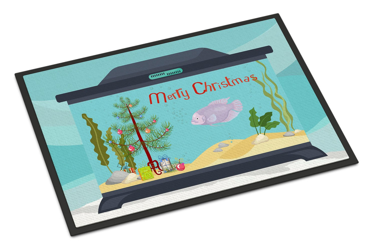 Giant Gourami Merry Christmas Indoor or Outdoor Mat 24x36 CK4526JMAT by Caroline&#39;s Treasures