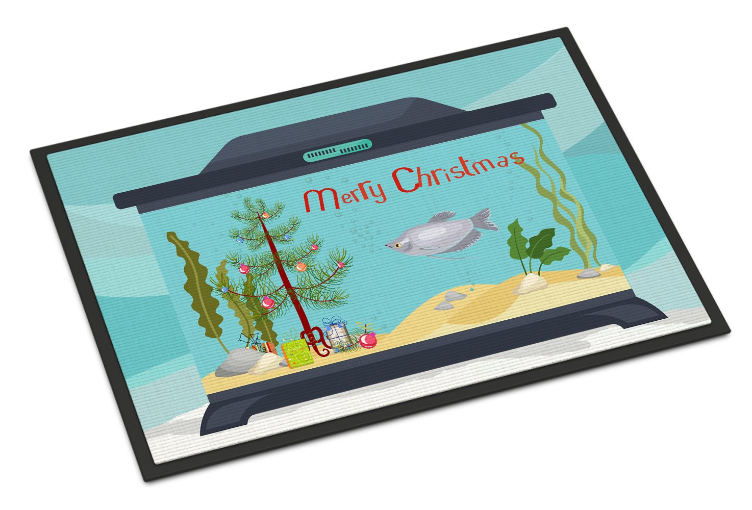 Moonlight Gourami Merry Christmas Indoor or Outdoor Mat 24x36 CK4528JMAT by Caroline's Treasures