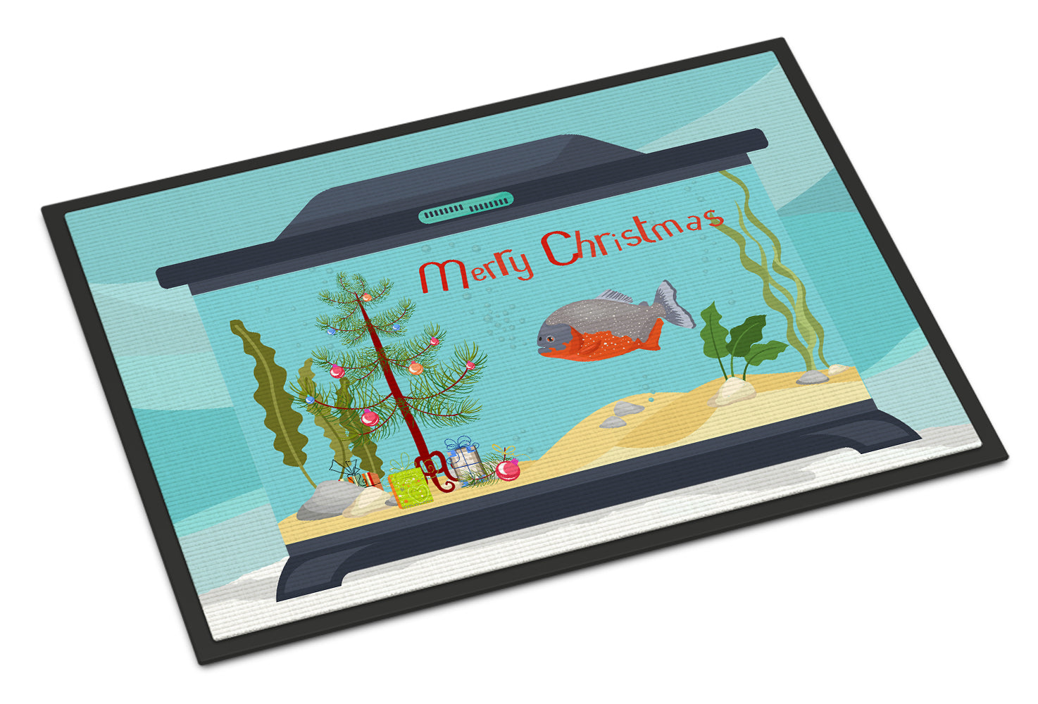 Piranha Merry Christmas Indoor or Outdoor Mat 18x27 CK4534MAT - the-store.com