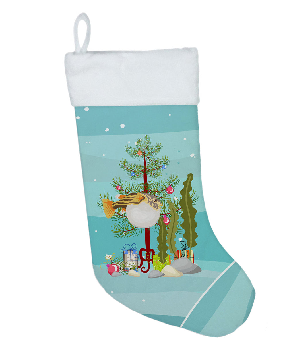 Puffer Fish Merry Christmas Christmas Stocking  the-store.com.