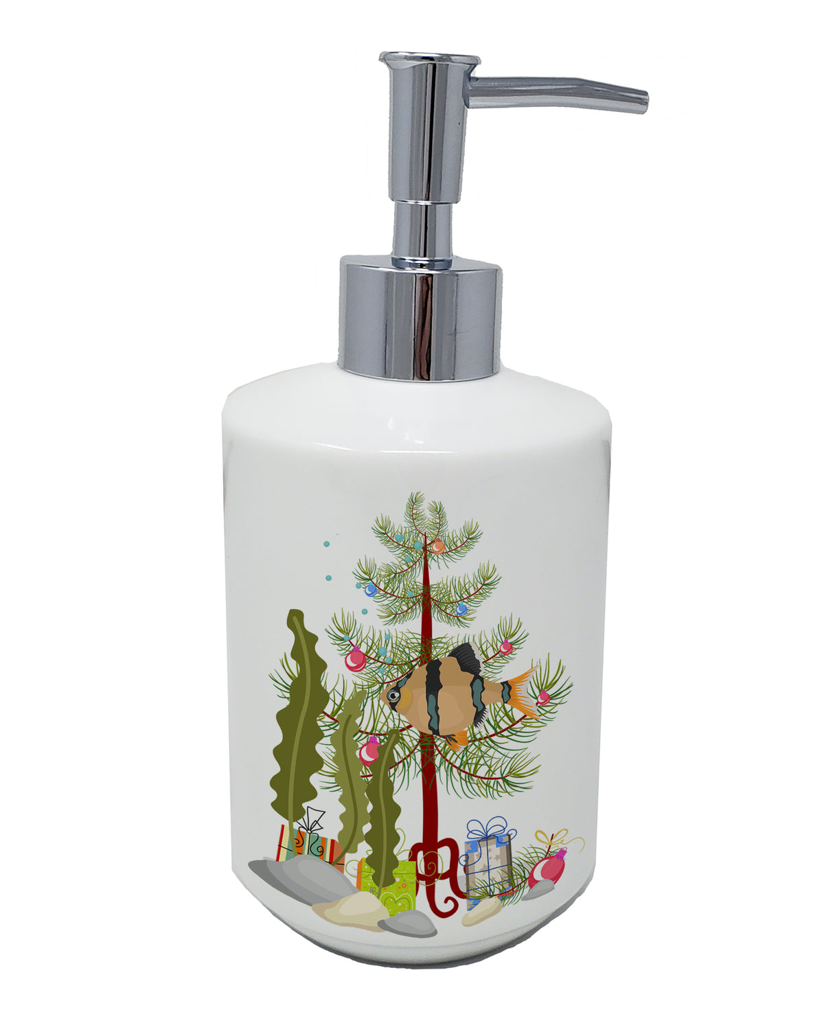 Buy this Tiger Barb Merry Christmas Ceramic Soap Dispenser