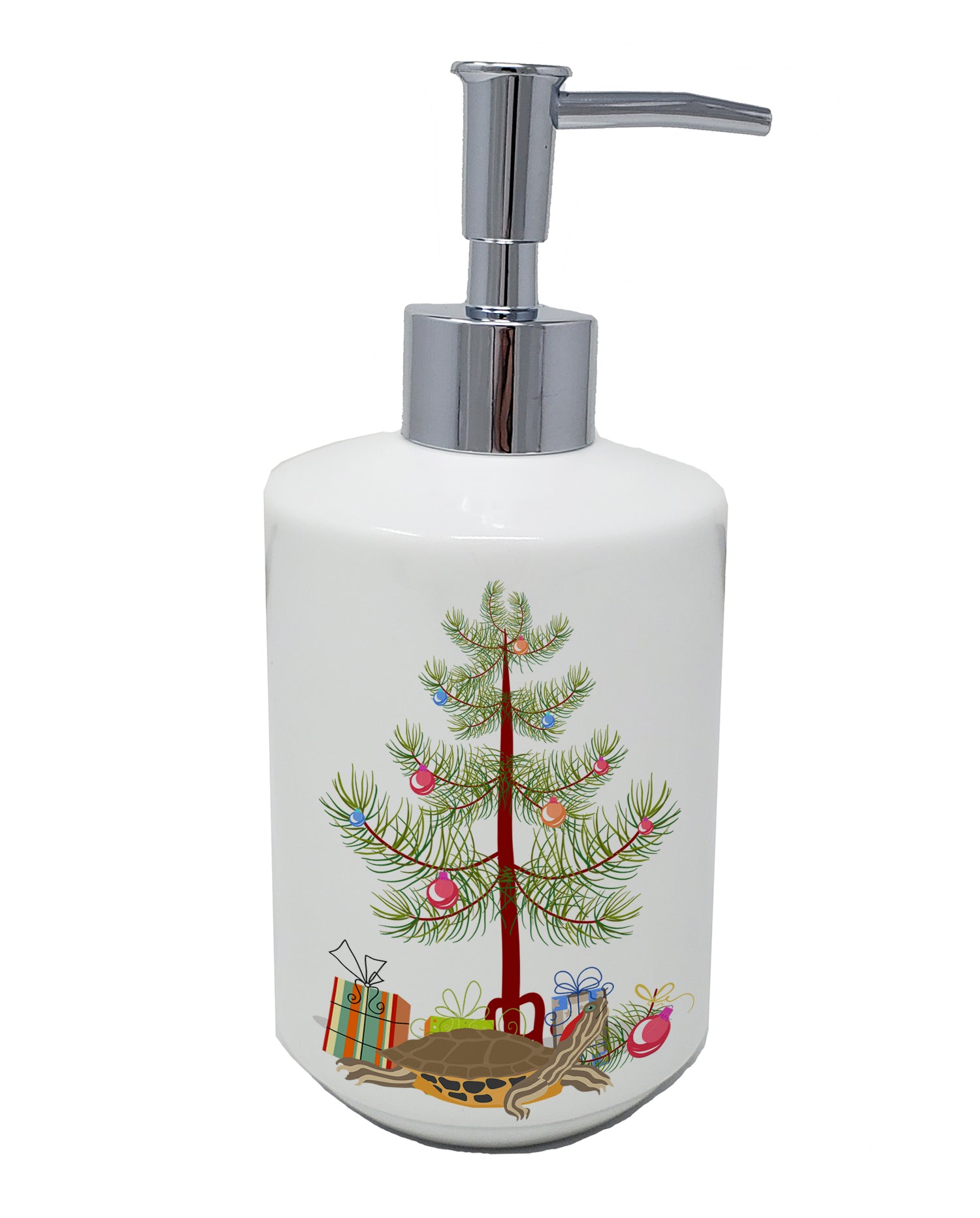 Buy this Pond Slider Turtle Merry Christmas Ceramic Soap Dispenser