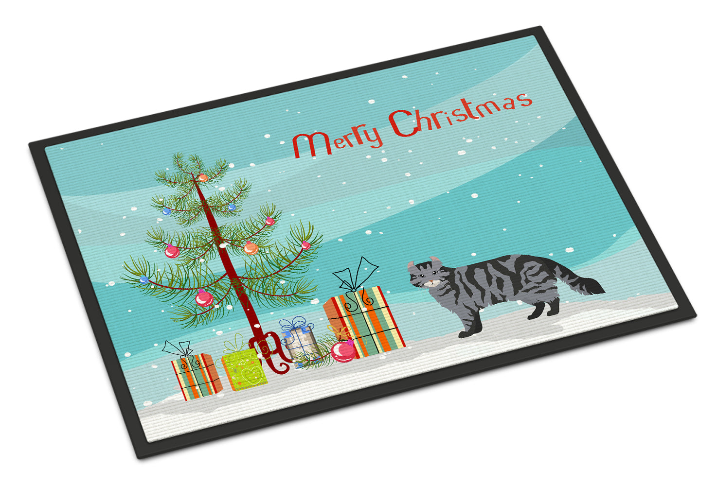 American Curl #1 Cat Merry Christmas Indoor or Outdoor Mat 18x27 CK4552MAT - the-store.com