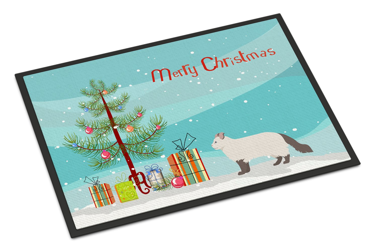 American Curl #2 Cat Merry Christmas Indoor or Outdoor Mat 24x36 CK4553JMAT by Caroline's Treasures