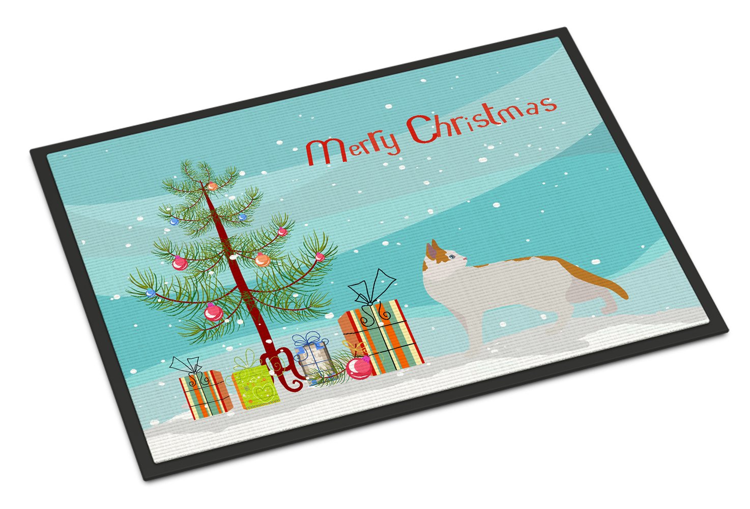 Arabian Mau Cat Merry Christmas Indoor or Outdoor Mat 24x36 CK4560JMAT by Caroline's Treasures