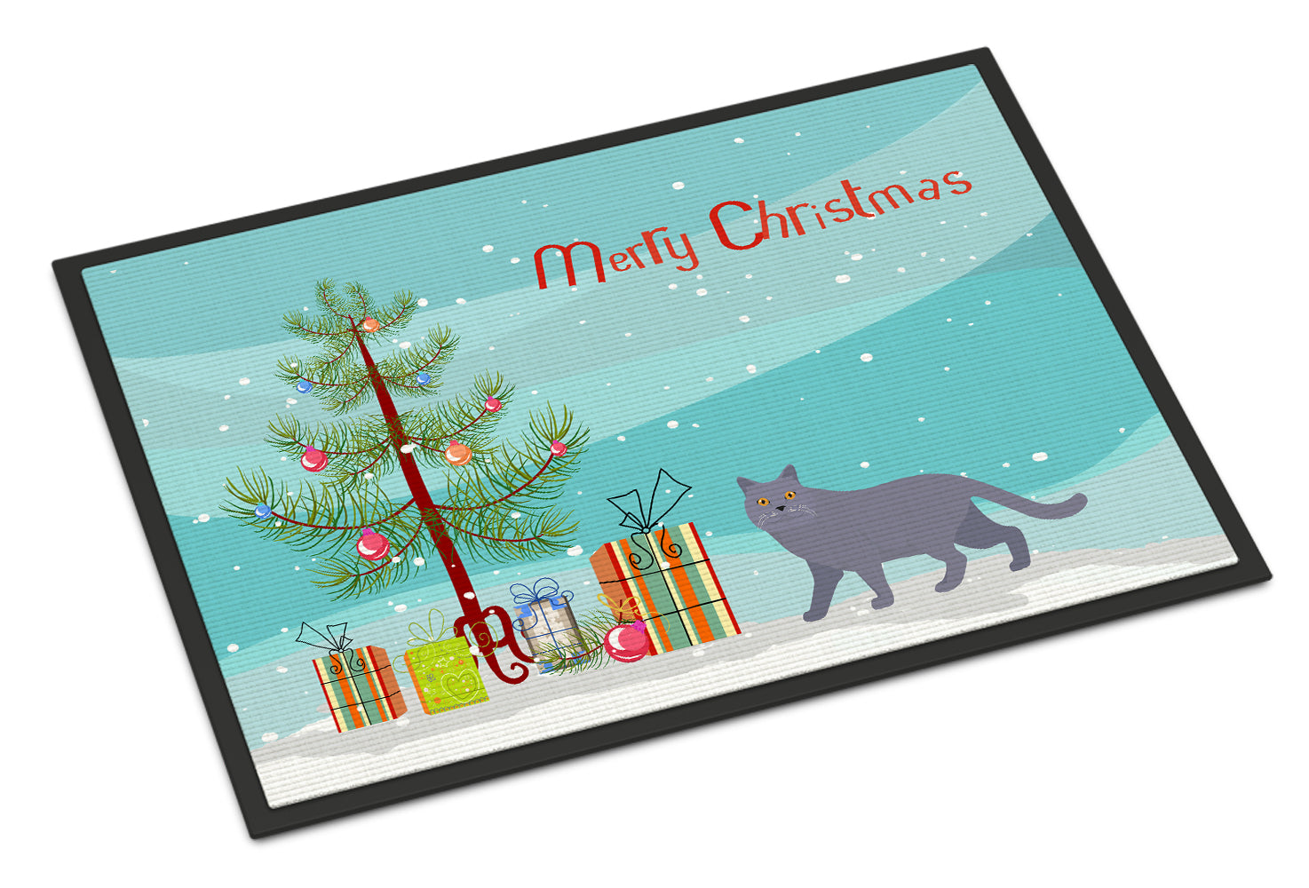 British Shorthair #1 Cat Merry Christmas Indoor or Outdoor Mat 18x27 CK4574MAT - the-store.com