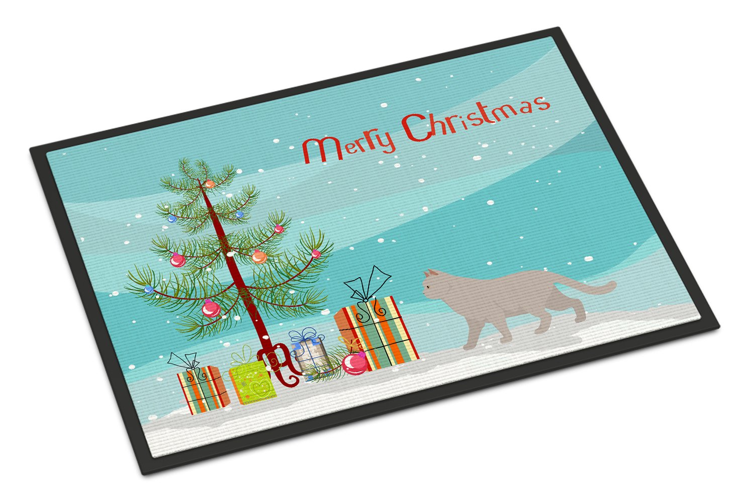 British Shorthair #2 Cat Merry Christmas Indoor or Outdoor Mat 24x36 CK4575JMAT by Caroline's Treasures