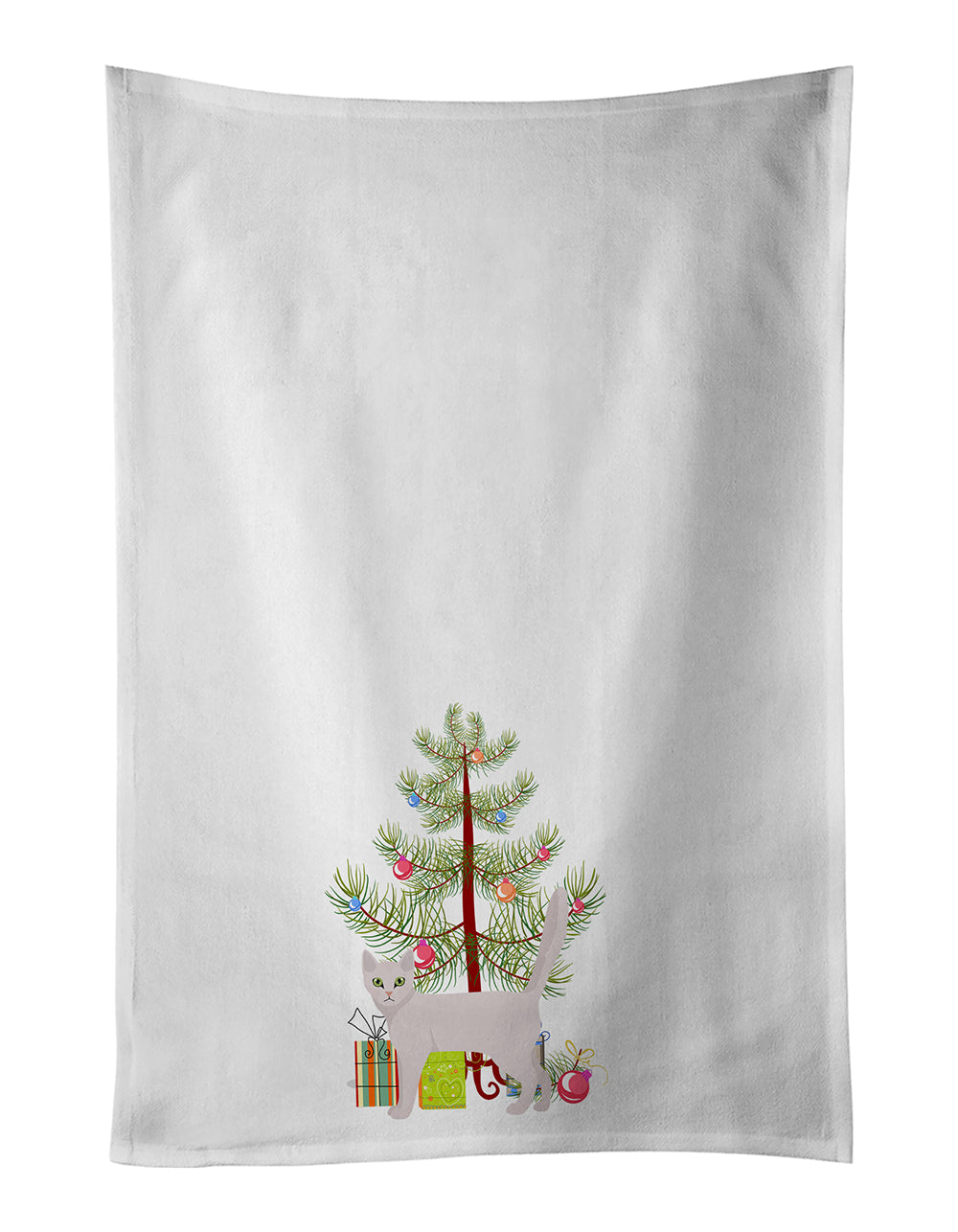 Buy this Burmilla Cat Merry Christmas White Kitchen Towel Set of 2