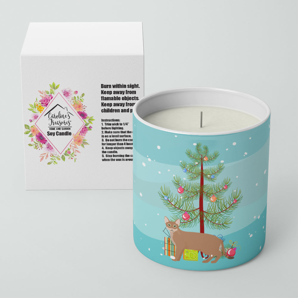 Buy this Chausie Cat Merry Christmas 10 oz Decorative Soy Candle