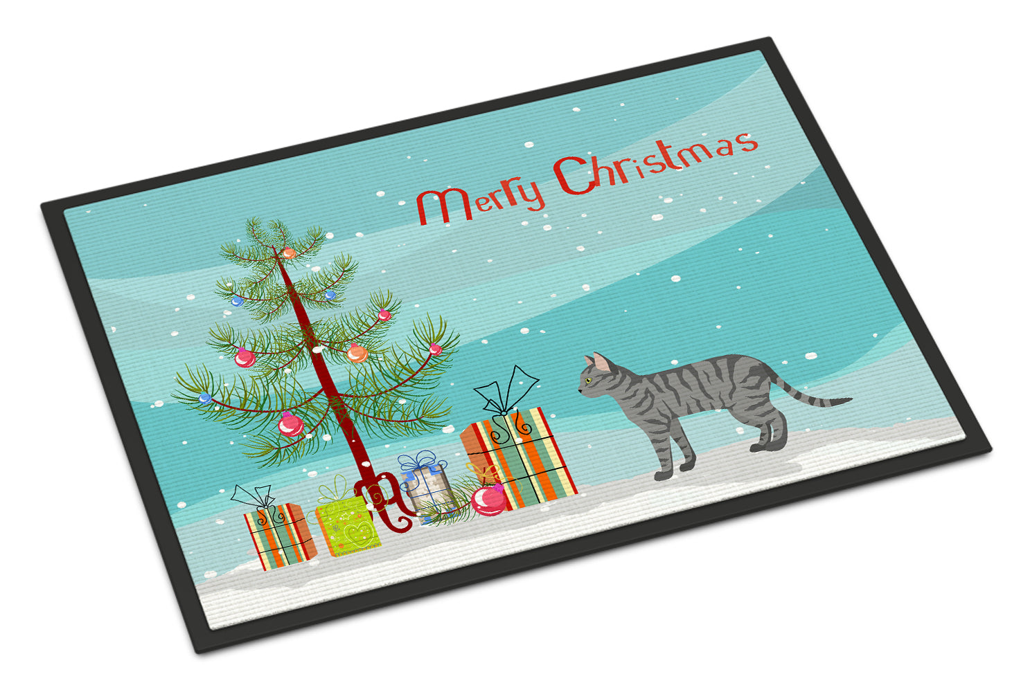 Dragon Li #3 Cat Merry Christmas Indoor or Outdoor Mat 18x27 CK4609MAT - the-store.com