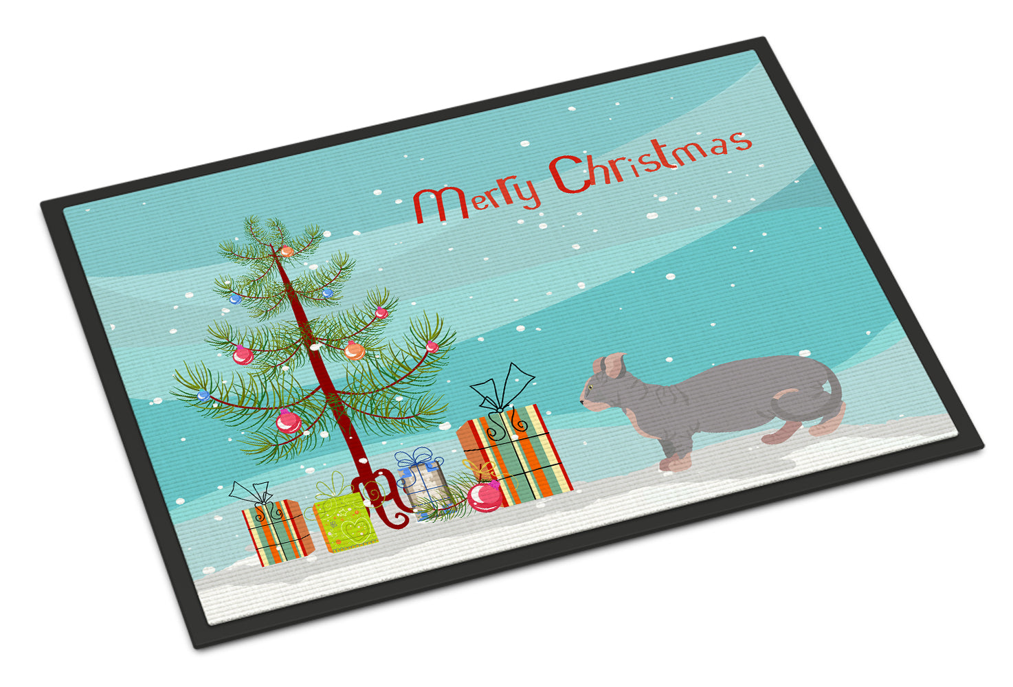 Dwelf #1 Cat Merry Christmas Indoor or Outdoor Mat 18x27 CK4610MAT - the-store.com