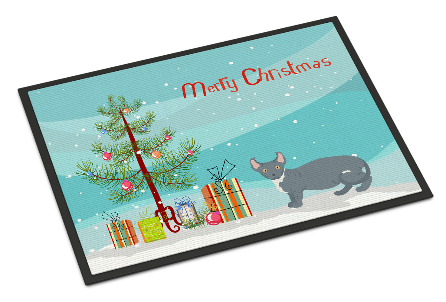 Dwelf #2 Cat Merry Christmas Indoor or Outdoor Mat 18x27 CK4611MAT - the-store.com