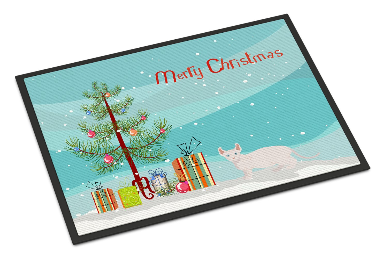 Dwelf #3 Cat Merry Christmas Indoor or Outdoor Mat 24x36 CK4612JMAT by Caroline's Treasures