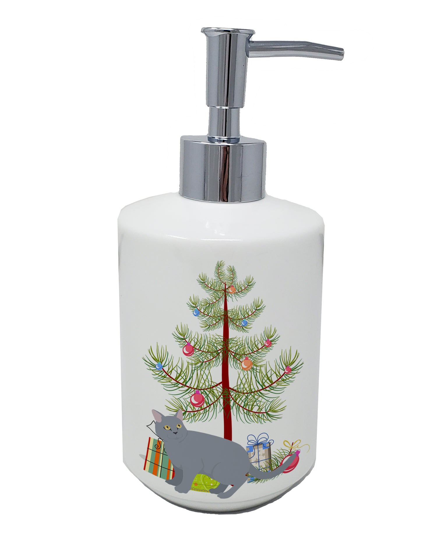 Buy this European Shorthair #3 Cat Merry Christmas Ceramic Soap Dispenser