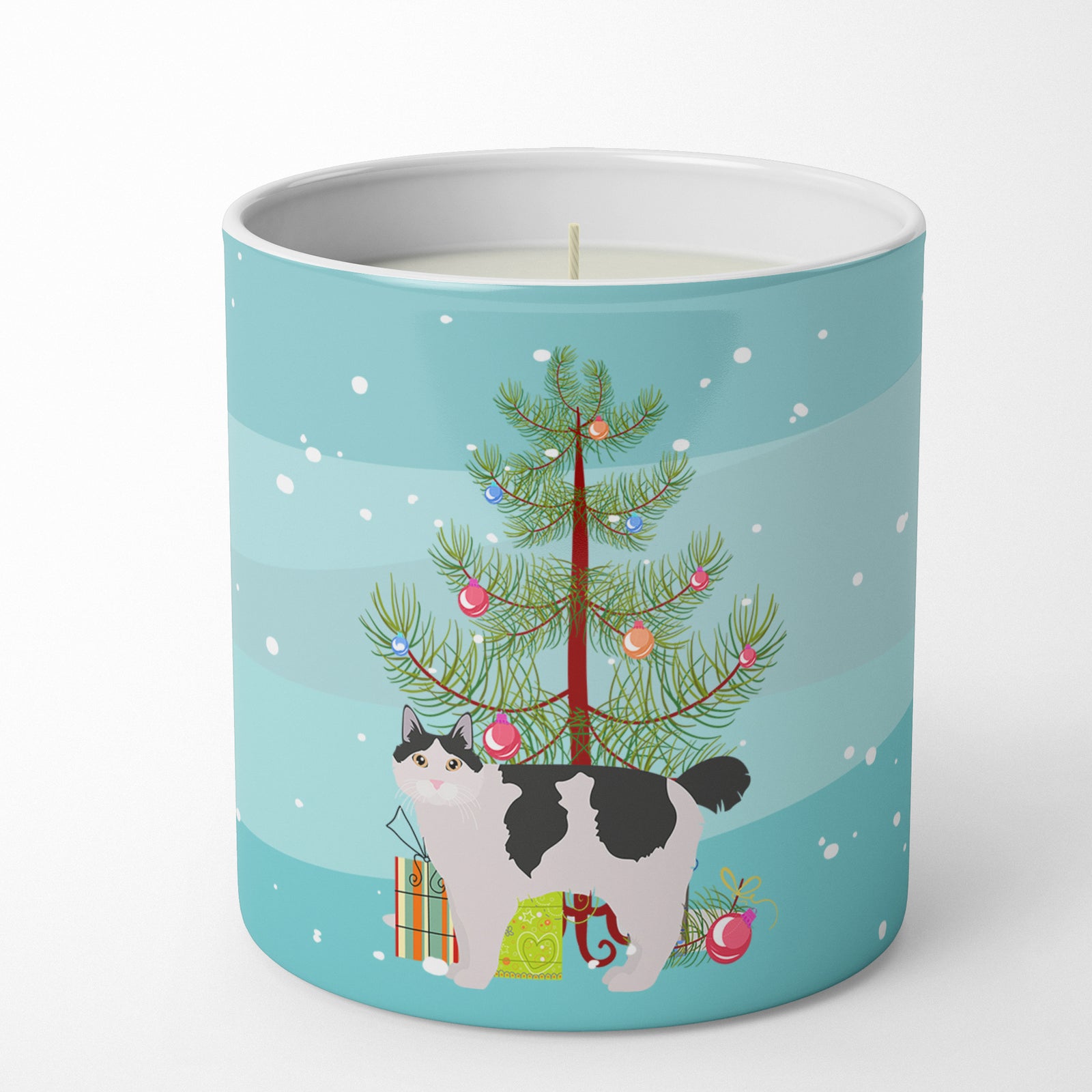 Buy this Kurilian Bobtail #2 Cat Merry Christmas 10 oz Decorative Soy Candle