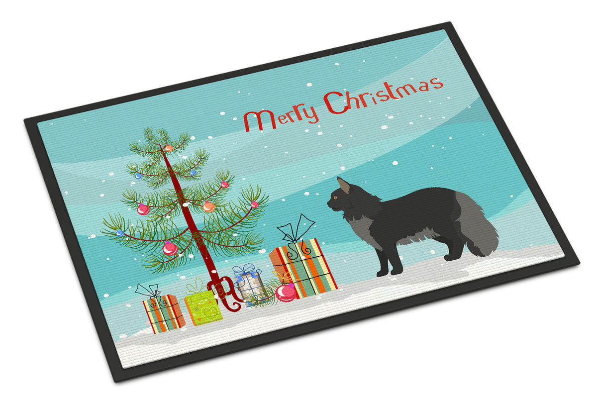 Maine Coon #2 Cat Merry Christmas Indoor or Outdoor Mat 18x27 CK4649MAT - the-store.com