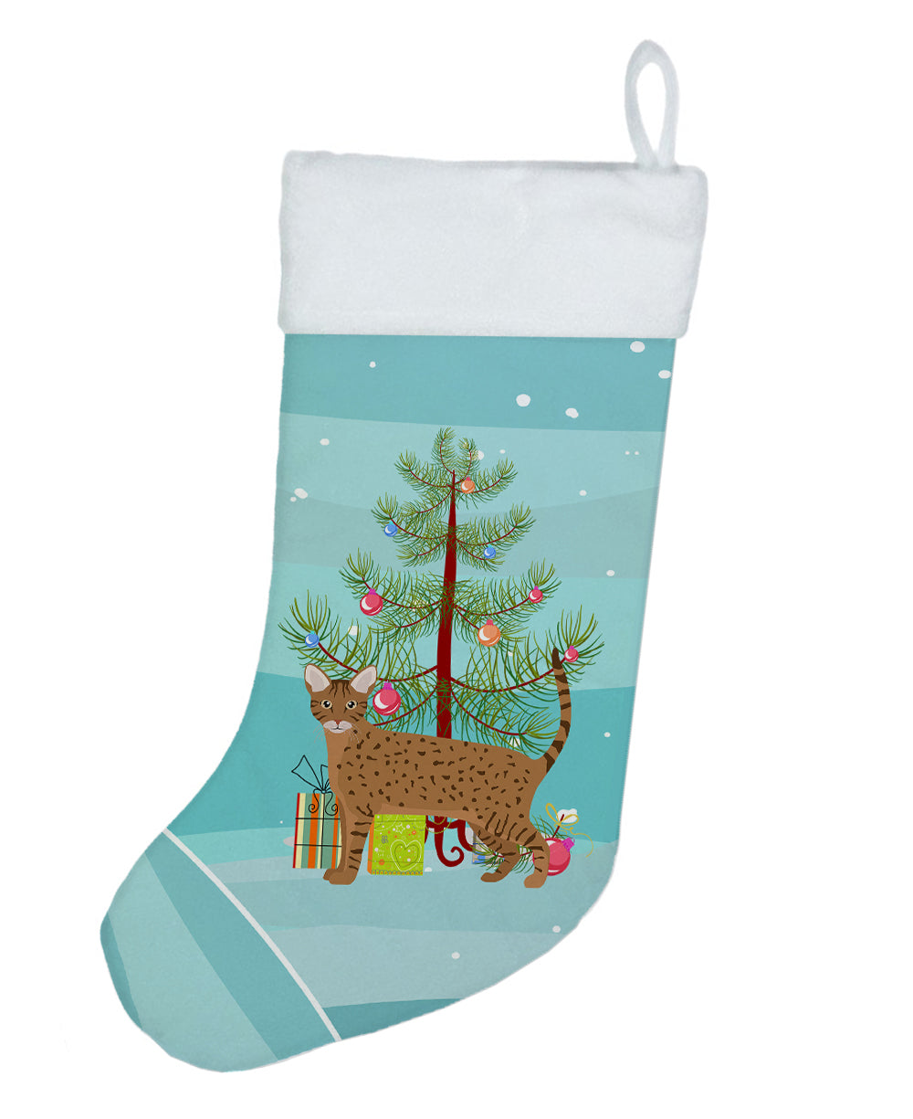 Ocicat Cat Merry Christmas Christmas Stocking  the-store.com.