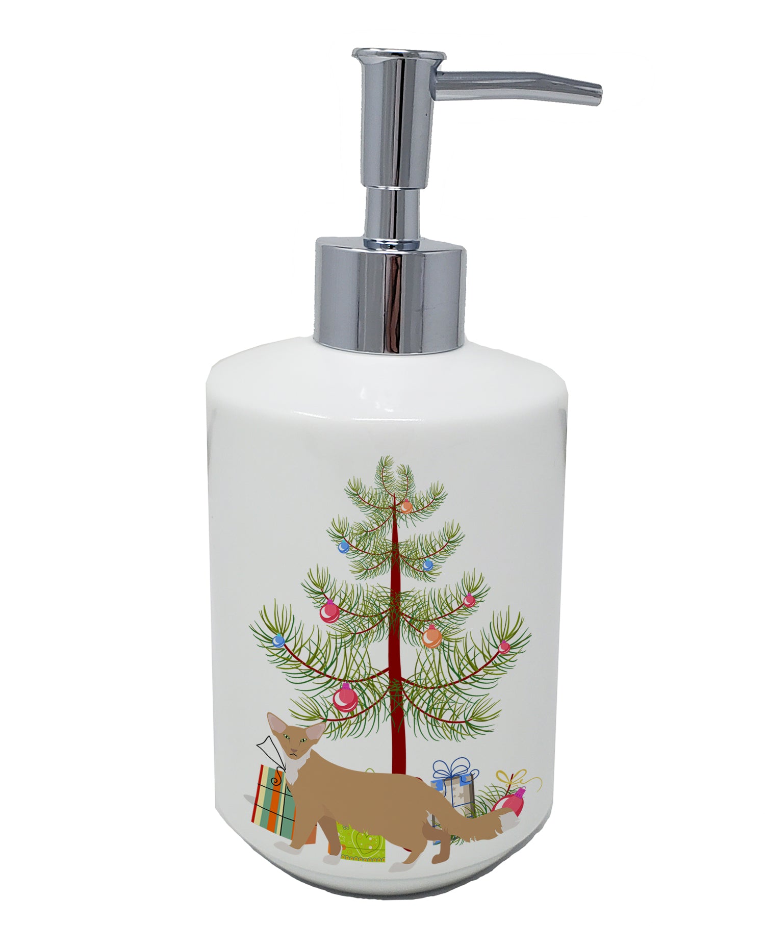 Buy this Oriental Longhair #2 Cat Merry Christmas Ceramic Soap Dispenser