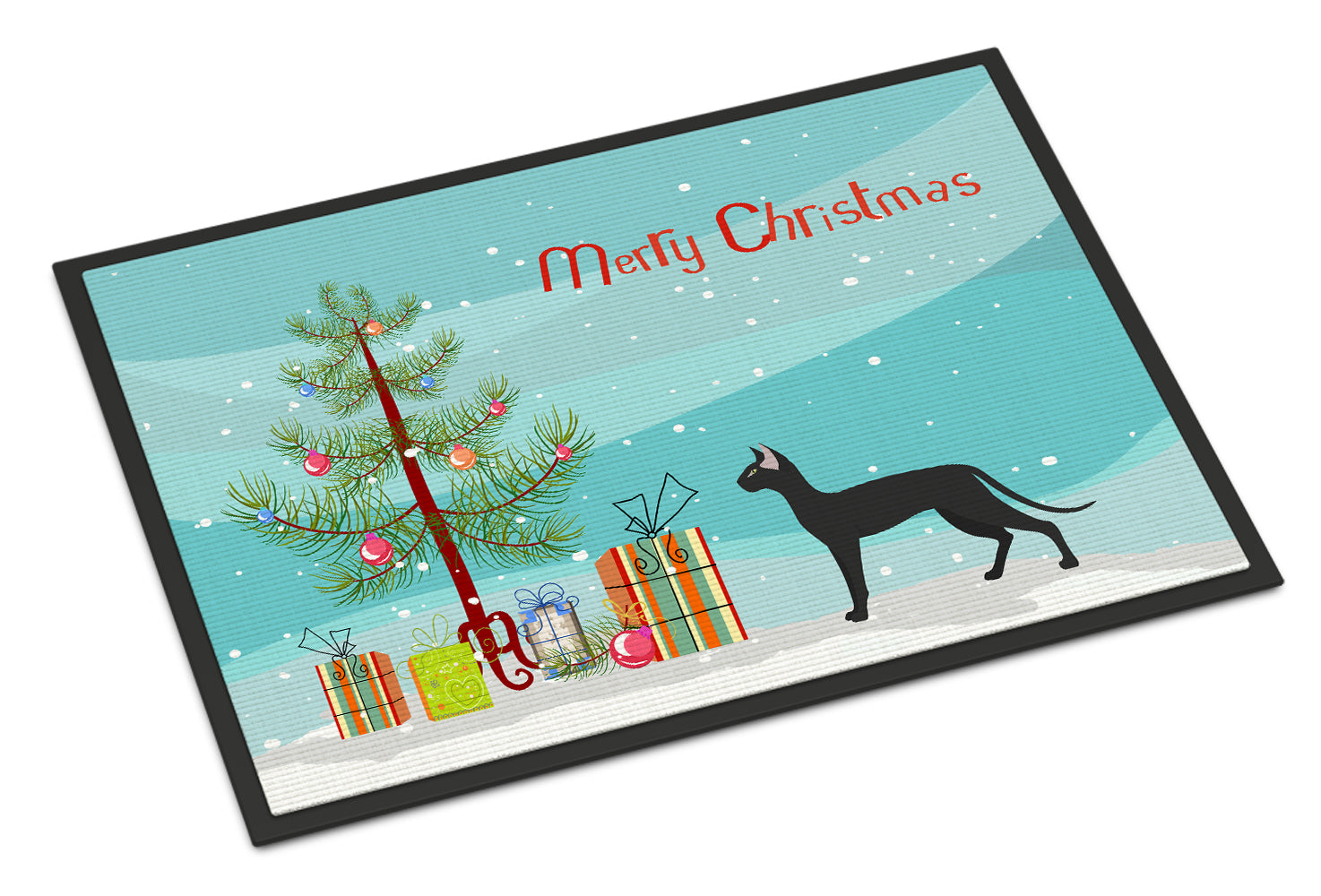 Oriental Shorthair #1 Cat Merry Christmas Indoor or Outdoor Mat 18x27 CK4673MAT - the-store.com