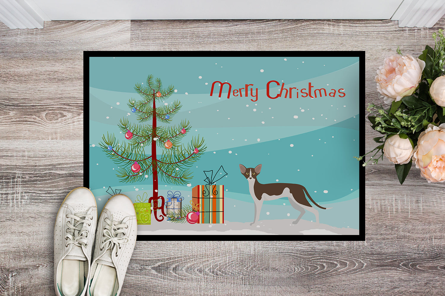 Oriental Shorthair #2 Cat Merry Christmas Indoor or Outdoor Mat 18x27 CK4674MAT - the-store.com