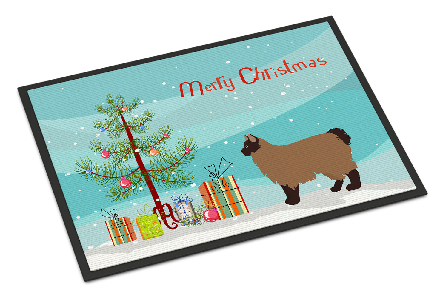 Owyhee Bob #2 Cat Merry Christmas Indoor or Outdoor Mat 18x27 CK4676MAT - the-store.com