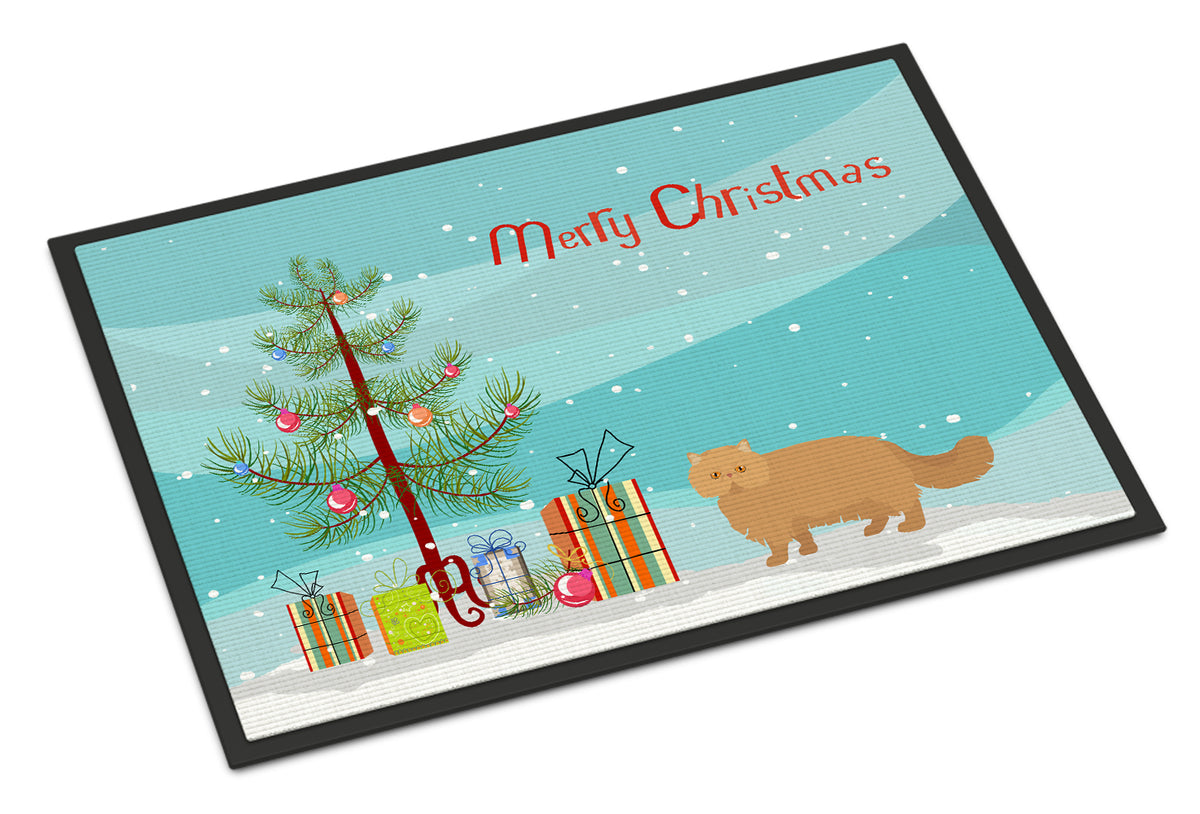 Persian Modern Cat Merry Christmas Indoor or Outdoor Mat 18x27 CK4678MAT - the-store.com