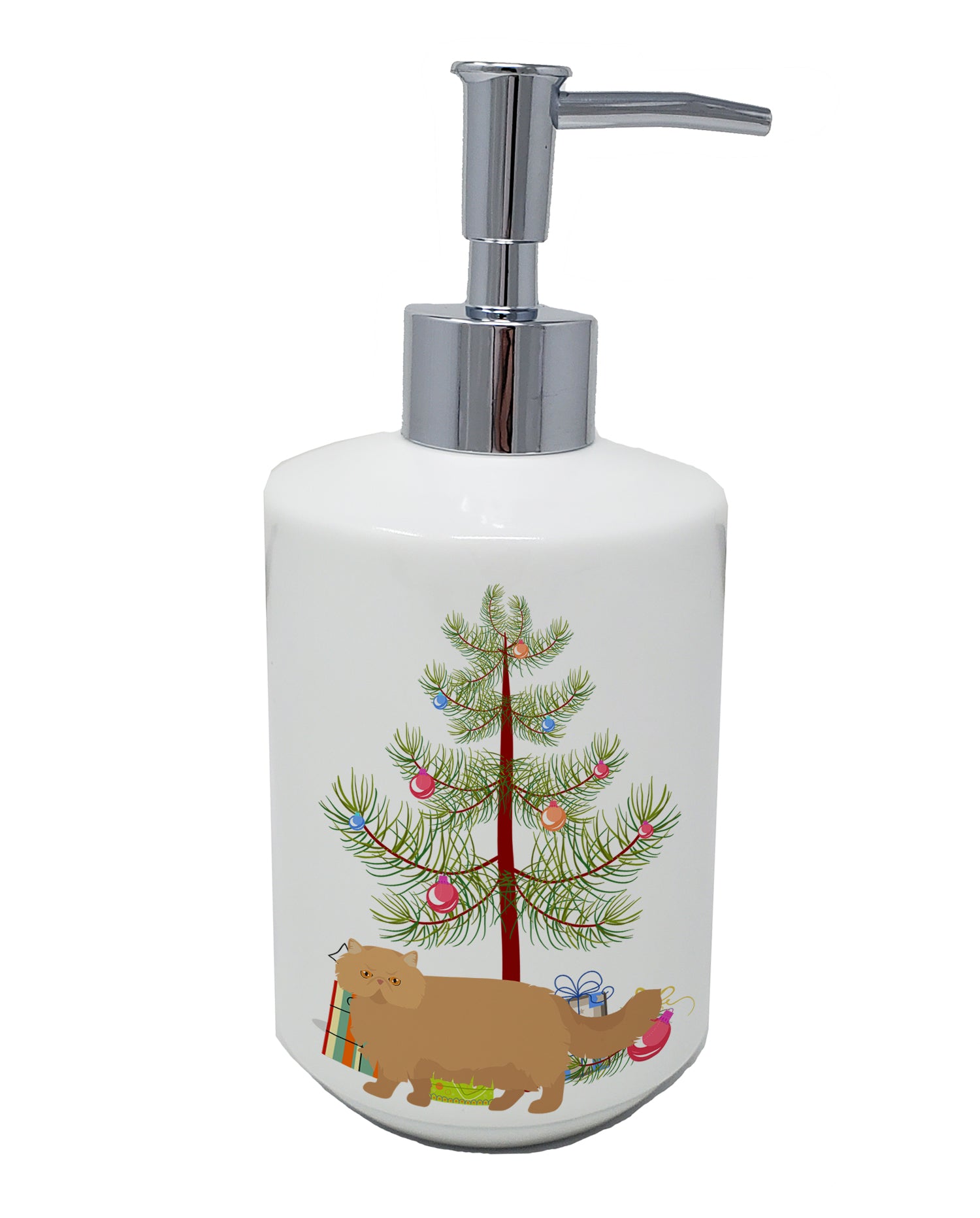 Buy this Persian Modern Cat Merry Christmas Ceramic Soap Dispenser