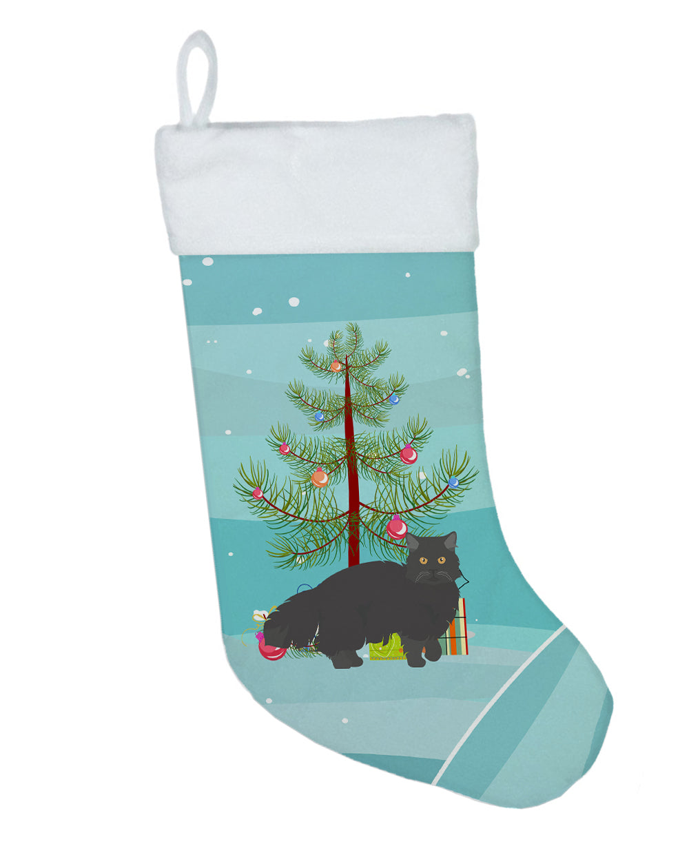 Black Persian Traditional Cat Merry Christmas Christmas Stocking  the-store.com.