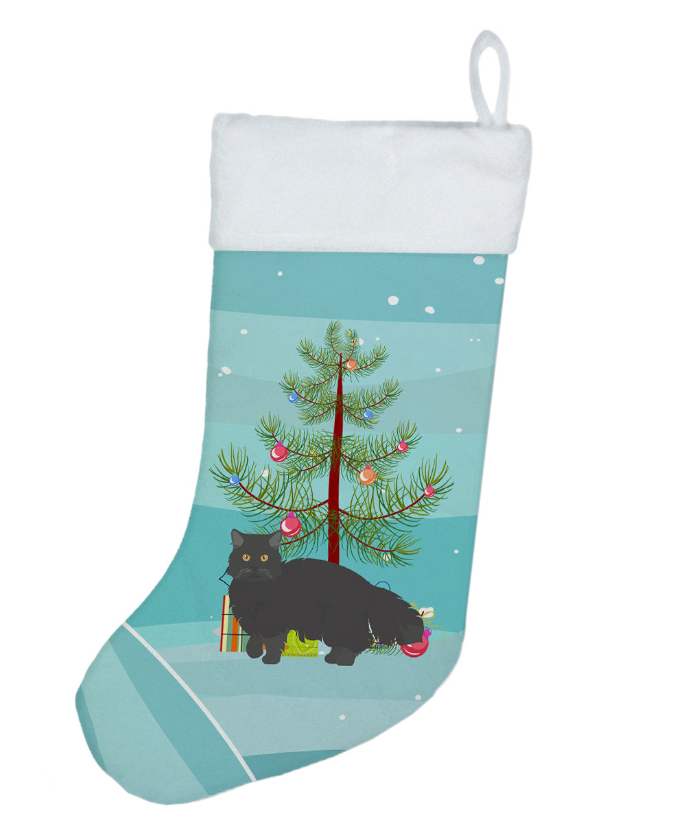 Black Persian Traditional Cat Merry Christmas Christmas Stocking  the-store.com.