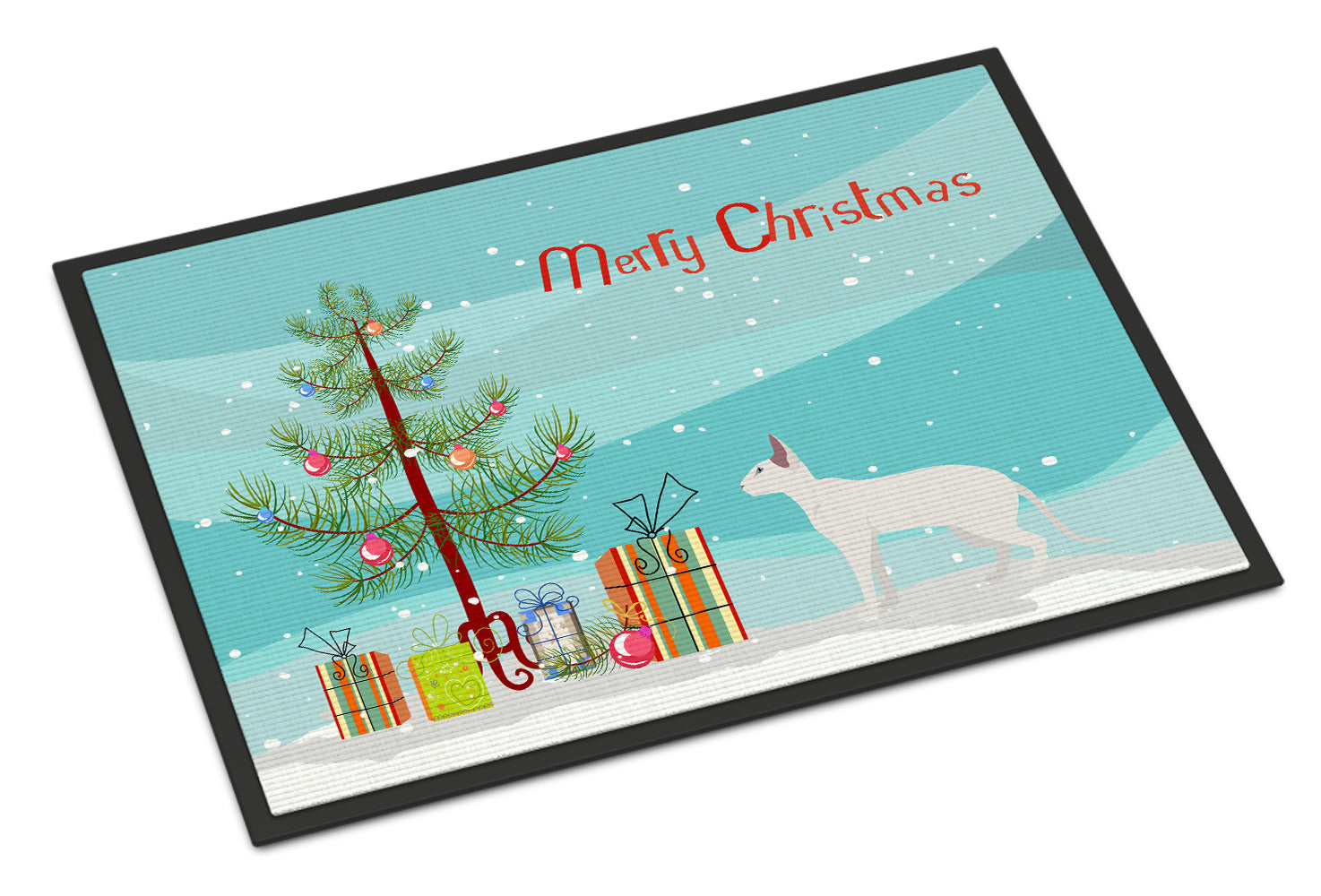 Peterbald #1 Cat Merry Christmas Indoor or Outdoor Mat 18x27 CK4682MAT - the-store.com