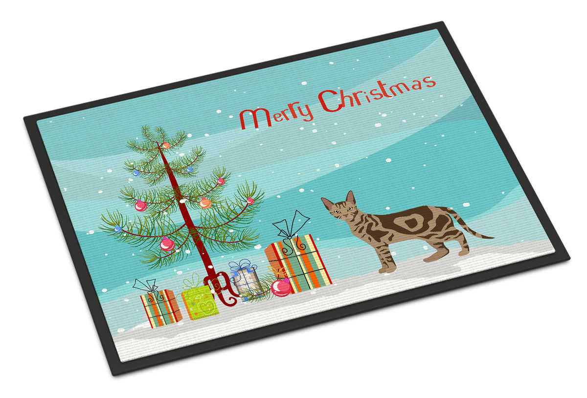 Sokoke Cat Merry Christmas Indoor or Outdoor Mat 18x27 CK4720MAT - the-store.com