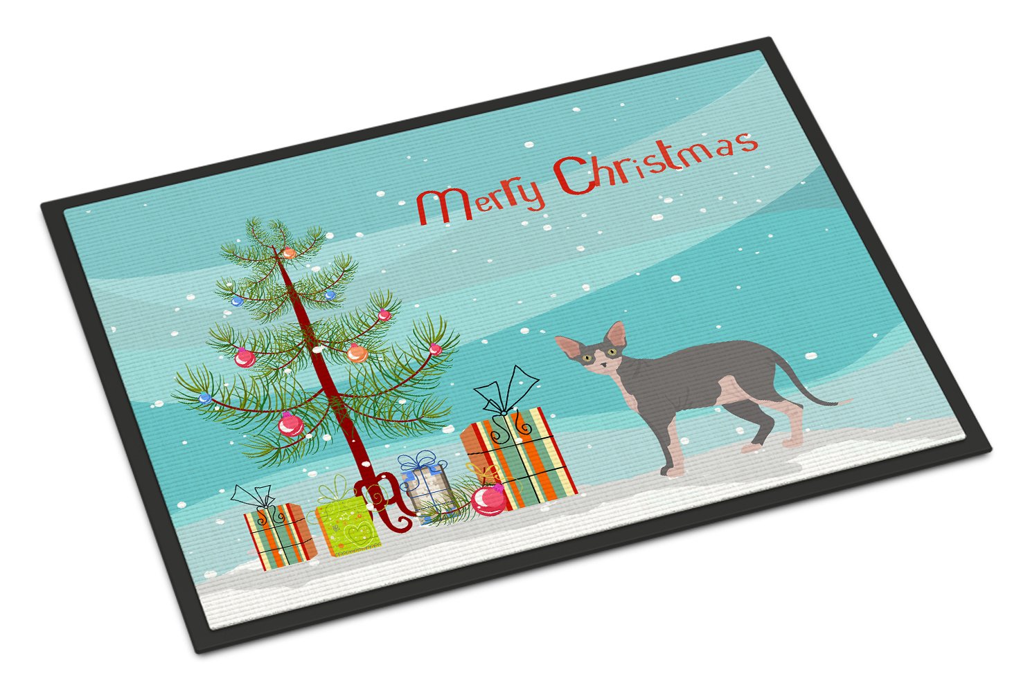 Sphynx #2 Cat Merry Christmas Indoor or Outdoor Mat 24x36 CK4725JMAT by Caroline's Treasures