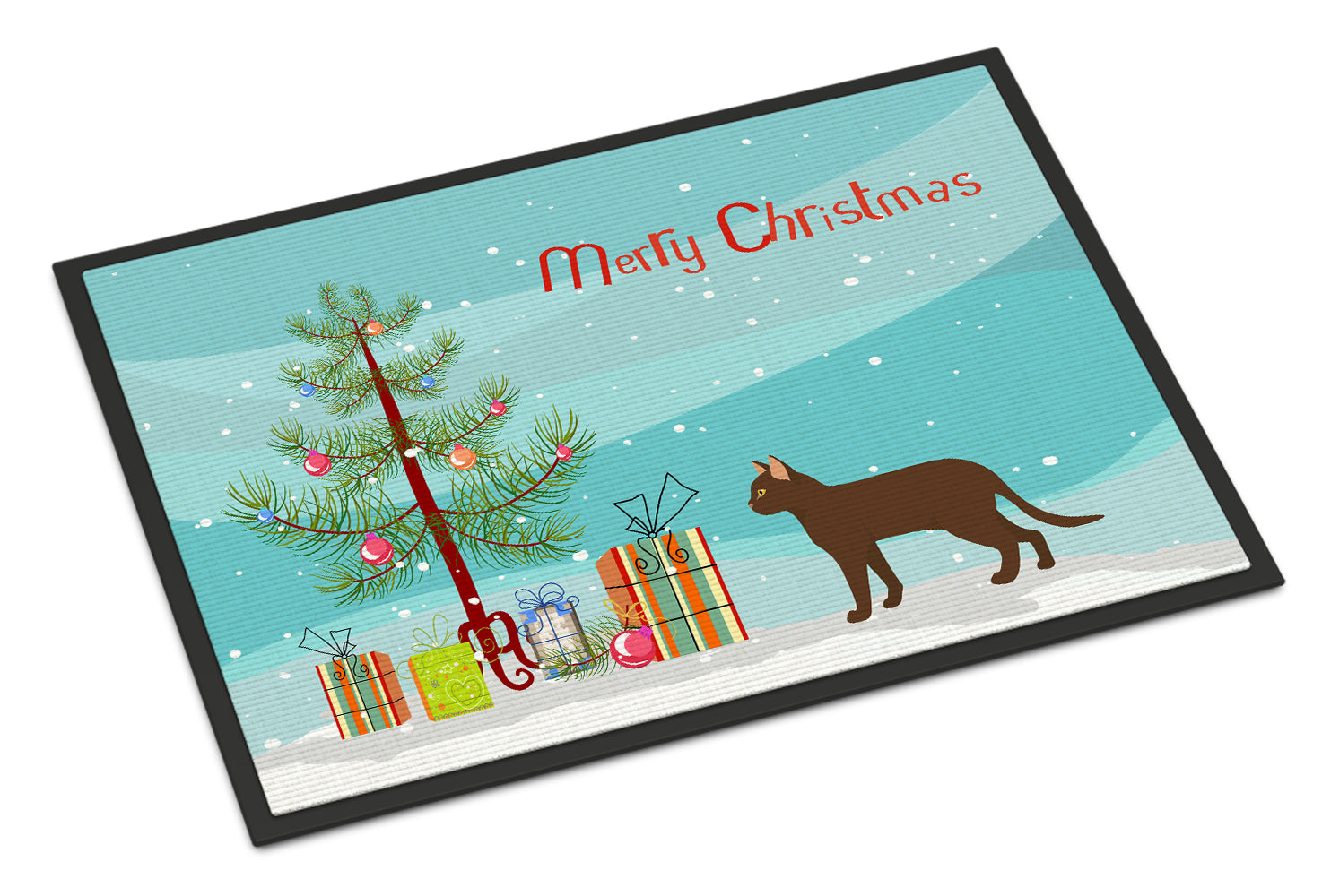 Suphalak Cat Merry Christmas Indoor or Outdoor Mat 18x27 CK4726MAT - the-store.com