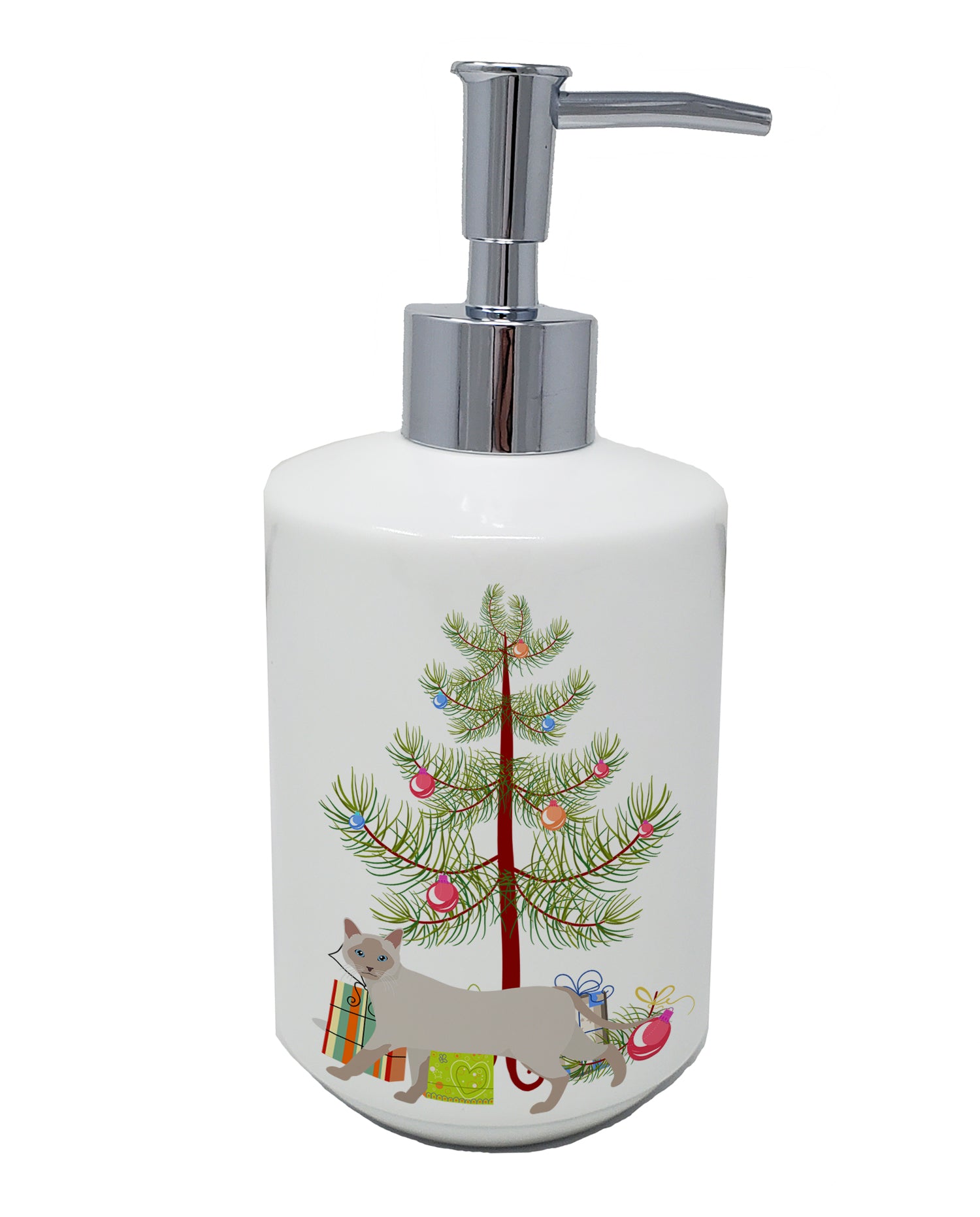 Buy this Thai Lilac Cat Merry Christmas Ceramic Soap Dispenser