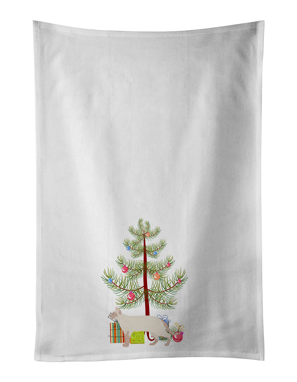 Buy this Tonkinese #2 Cat Merry Christmas White Kitchen Towel Set of 2