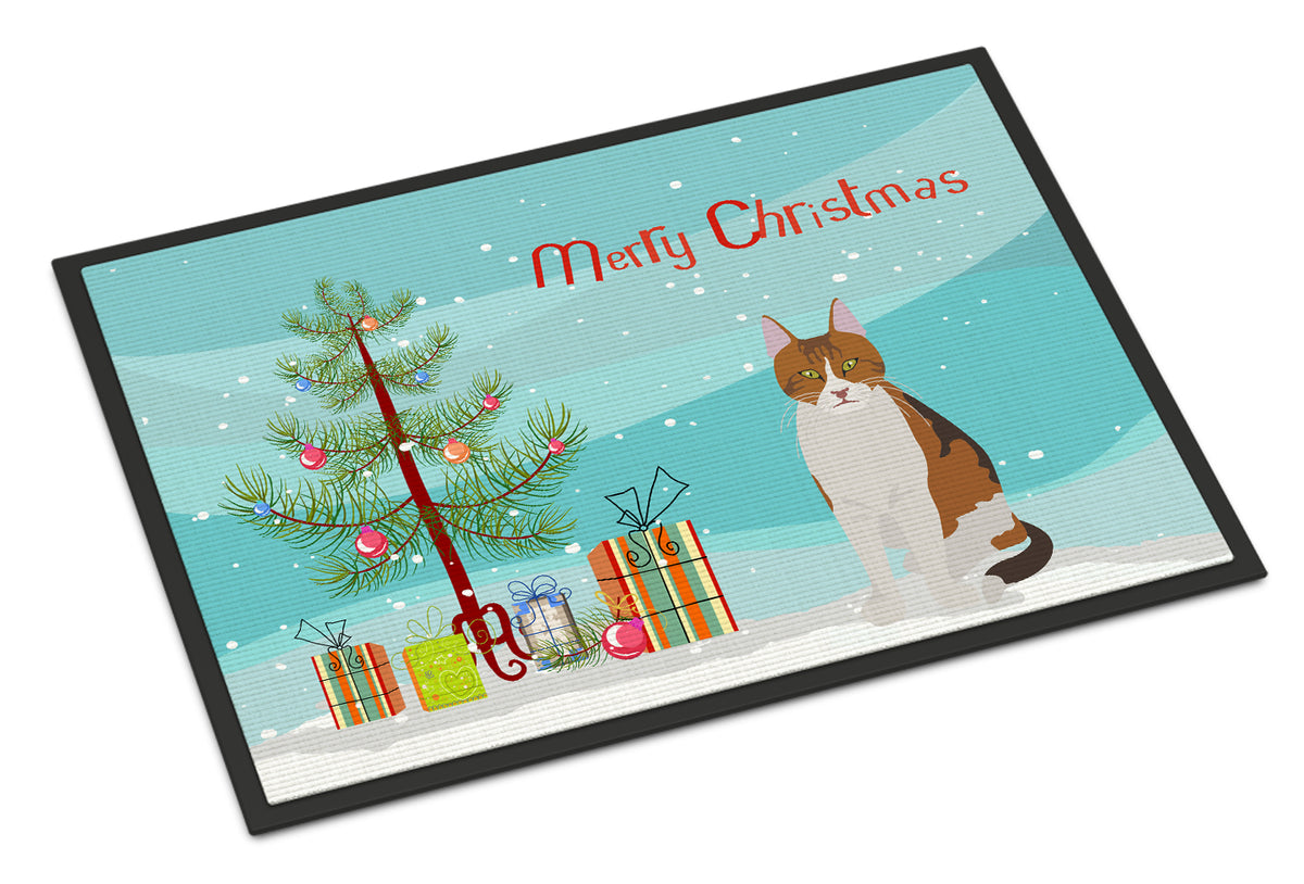 Aegean Cat Merry Christmas Indoor or Outdoor Mat 18x27 CK4740MAT - the-store.com