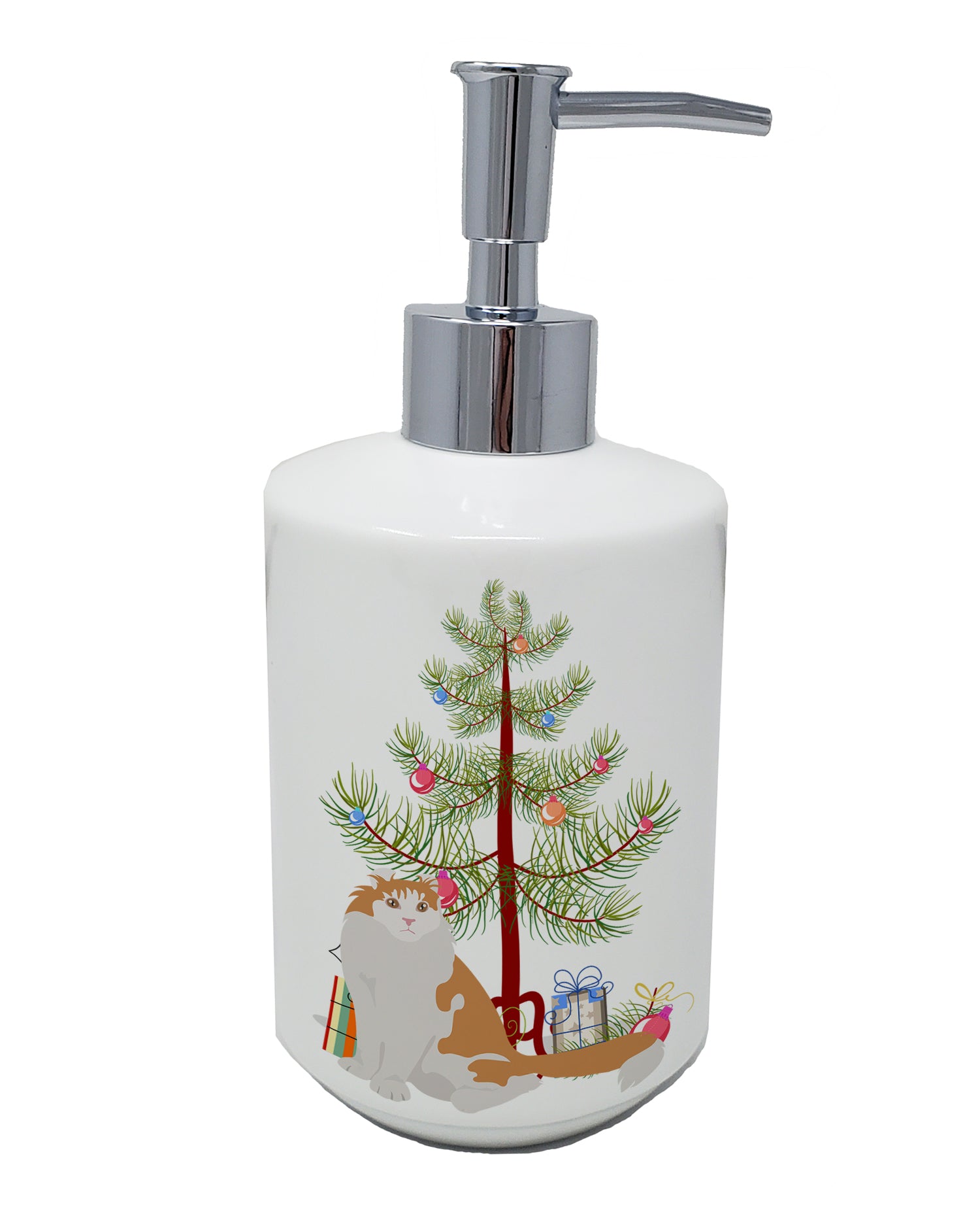 Buy this American Curl Cat Merry Christmas Ceramic Soap Dispenser