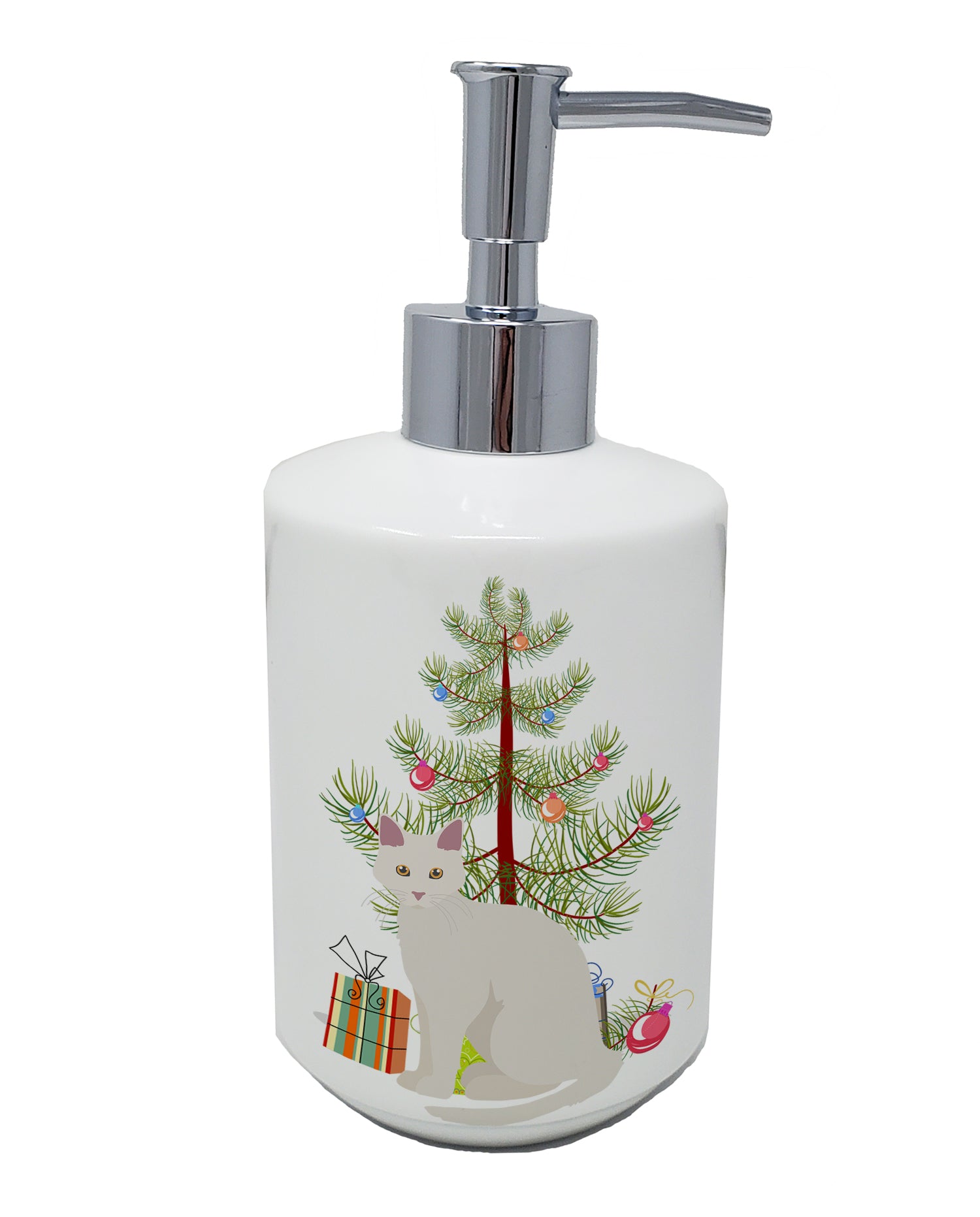 Buy this Aphrodite Giant Cat Merry Christmas Ceramic Soap Dispenser